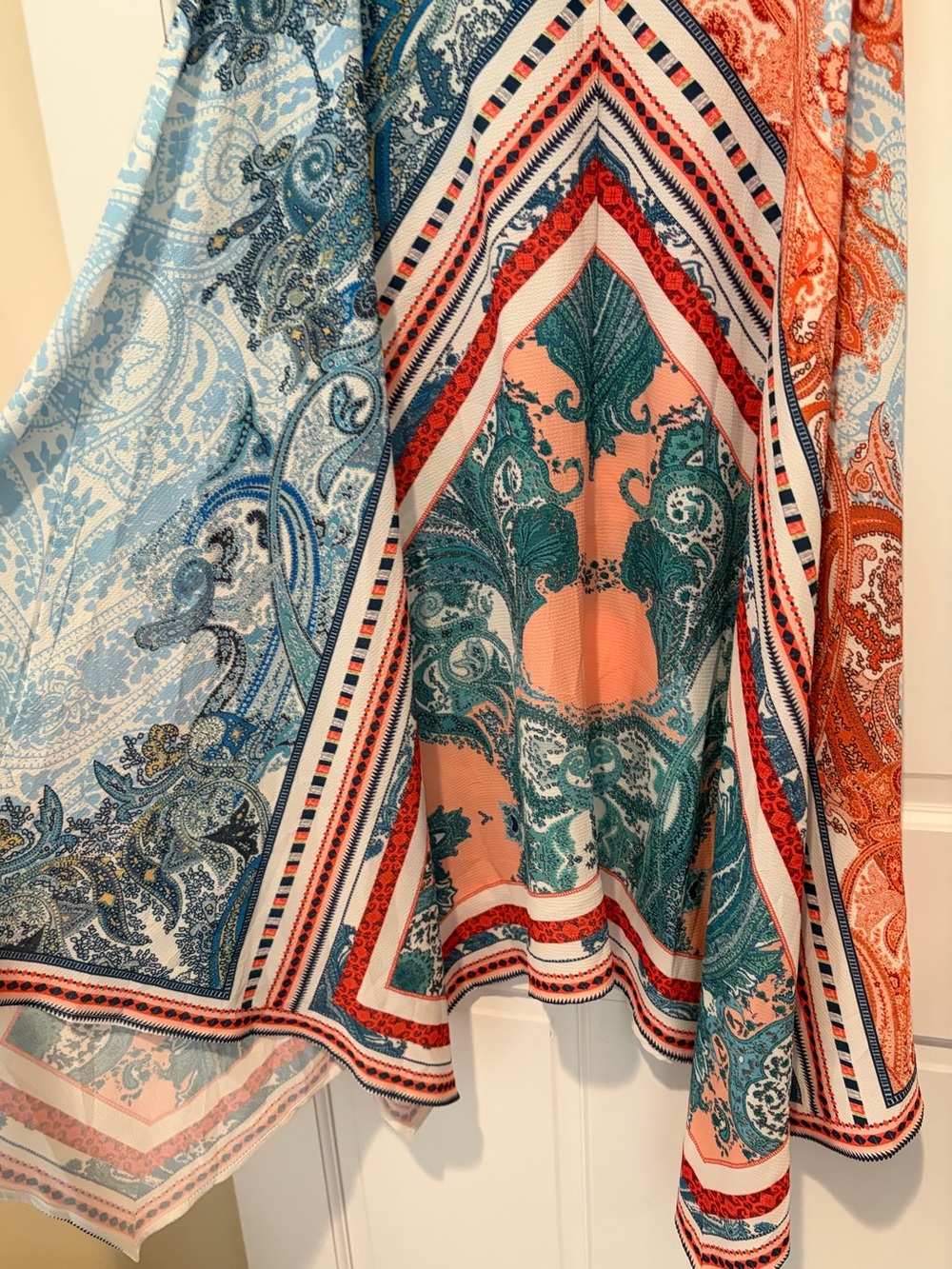 NWT Jealous Tomato South Moon Under Boho Paisley Print Handkerchief Slip Dress - Picture 5 of 10